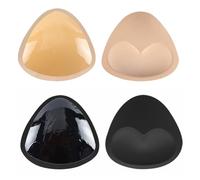 TOPWEL 2 Paar abnehmbare BH-Pads Heben Brusteinsätze Selbstklebende Silikon-BH-Einlagen unsichtbarer Bikini Push Up klebrige BH-Körbchen Bequeme Sport-Cup-BH-Einsatz für Bikinioberteil Badeanzug