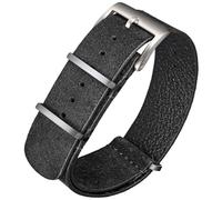 torbollo Wildlederarmband, Einteiliges Militärisches Uhrarmband Vintage Ton 18 20 22mm Ersatzuhrarmband für Männer Frauen