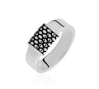 TORE Herren Ring Silber 925 Zylinder B 8 mm 60 Ohne Stein