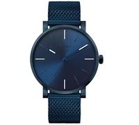 TORII Herrenuhr Blau Edelstahl - rund Quarz N45NG.NN Milanaise-Armband Strichindizes wasserdicht 100 m