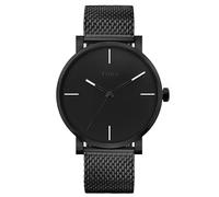 TORII Herrenuhr Schwarz Edelstahl - rund Quarz B45BG.B4 Milanaise-Armband Strichindizes wasserdicht 100 m