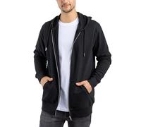 TORLAND Herren Einfarbiger Zip Hoodie aus Bio Baumwolle (Gr. XS-XXL) Sweatjacke mit Kapuze Normale Passform, Black, XL