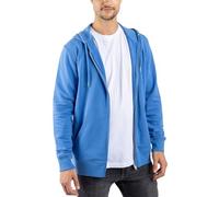 TORLAND Herren Einfarbiger Zip Hoodie aus Bio Baumwolle (Gr. XS-XXL) Sweatjacke mit Kapuze Normale Passform, Bright Blue, XL