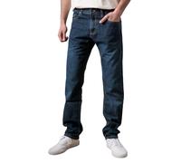 TORLAND Herren Straight Fit Jeans aus 100% Bio Baumwolle normal geschnitten mit Mittelhohem Bund Medium Waist, Dark Indigo, 32W / 32L