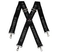 TORLAND® Hosenträger Herren extra stark, mit Rindsleder, 5 cm breit mit Karabiner-Verschluss, für Arbeitshose, Motorradhose | 135 cm lang, verstellbar bis Körpergröße 2 m