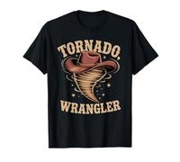 Tornado Wrangler Kühnes Western-Cowboy-Grafikdesign, Vintage-Stil T-Shirt