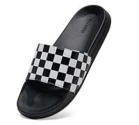 Torotto Herren Badelatschen Sommer Slippers Hausschuhe Schlappen Weiche Bequeme Rutschfeste Schnell Trocknende Haus Bad Dusche Sandalen(schwarz,43 EU)