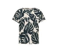 Kurzarmshirt CECIL, Damen, Gr. M (40), palm breeze grün, Jersey, Obermaterial: 50% Baumwolle, 50% Modal, bedruckt, normal hüftbedeckend, U-Boot-Ausschnitt, abgesteppte Kante, Shirts, Sommershirt mit U