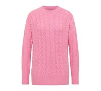 Strickpullover CECIL, Damen, Gr. XL (44), schwarz blossom melange, Web, 37% Baumwolle, 34% Polyacryl, 26% Polyester, 3% Elasthan, unifarben, normal normal, Rundhals, Strickbündchen, Pullover, Grobstri