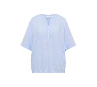 Cecil Damen Kurzarm Bluse mit Split Neck und Streifen