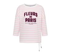 Cecil Damen 3/4-Arm Shirt mit Wording Artwork in Rosa, Gr: L