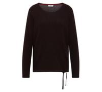 Rundhalspullover CECIL, Damen, Gr. S (38), braun (truffle braun), Web, 60% Baumwolle, 40% Viskose, unifarben, normal normal, Rundhals, Rippbündchen, Pullover Rundhalspullover, mit Struktur-Optik (3192