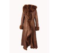 Toscana Lammfellmantel Braun, weiches Nappaleder 34