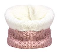 TOSKATOK Kinder Mädchen Winter gerippter Seestich Thermo warmer kuscheliger Fleece gefütterter Halswärmer Snood Schal mit Mütze Set