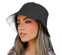 TOSKATOK® Ladies Womens Reversible Cotton Bucket Sun HAT - 2 Hats IN 1-1
