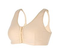 TOSOFT Baumwoll-Camisole-Mastektomie-BH for Frauen Vorne Geschlossen Sport-BHS Post-OP-BH Mit Taschen Alltags-BHS Unterwäsche (Color : Beige, Size : M/Medium)