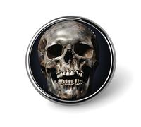 Totenkopf-Button, klassisch, niedlich, modisch, rundes Abzeichen, exquisite Metall-Anstecknadel, personalisierte Anstecknadeln für Kleidung, Rucksack, Hut, Jacken, Dekoration