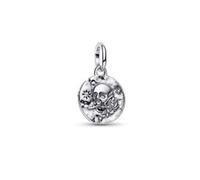 Totenkopf Charm-Anhänger aus 925er Silber, Talisman