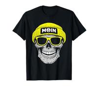 Totenkopf Moin Mit Mütze und Gelber Sonnenbrille T-Shirt