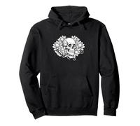 Totenkopf und Lotus Floral Gothic Dark Art Pullover Hoodie