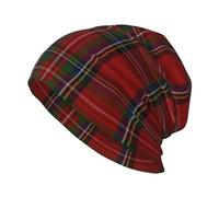 Totenkopfmütze, Strickmütze, Sturmhaube aus Polyester, Slouchy Beanie-Mütze, Laufmütze, Stewart Tartan Plaid