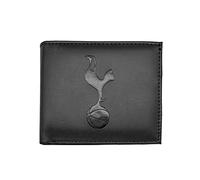 Tottenham Hotspur - Geldbörse mit geprägtem Vereinswappen - Offizielles Merchandise - Schwarz Geld - 11 x 9,5 cm