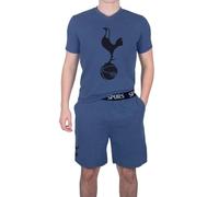 Tottenham Hotspur - Herren Schlafanzug-Shorty - Offizielles Merchandise - Dunkelblau meliert - S