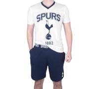 Tottenham Hotspur - Herren Schlafanzug-Shorty - Offizielles Merchandise - Weiß Wappen - L