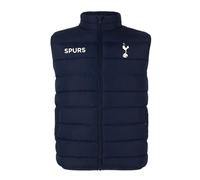 Tottenham Hotspur - Jungen Steppweste - Offizielles Merchandise - Fangeschenk - Dunkelblau mit Reißverschluss - 10-11 Jahre