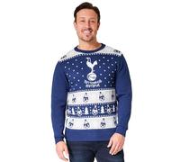 Tottenham Hotspur Weihnachtspullover Herren & Teenager mit Rundhalsausschnitt - Fußball Geschenke für Männer (Blau, 3XL)