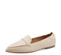Tamaris Damen-Slipper IVORY 24237 – Leder, beige, flach – Größe 40