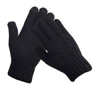 Touchscreen-Handschuhe mit Woll-Optik - Damen - Größe M - Schwarz