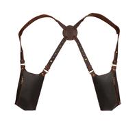 Tourbn Anti-Diebstahl-Unterarm-Umhängetasche Herren Leder Schultergurt Tasche Verstellbarer Riemen Verdeckte Packtasche Beidhändig Braun Retro