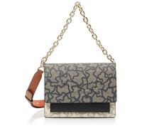 TOUS Audree Chain mittelgroße Umhängetasche, Schwarz und Beige, Kaos Icon