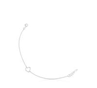 TOUS Damen Armband aus Sterling Silber mit Herz-Motiv Länge 17,5 cm elegant und raffiniert, Silueta Kollektion