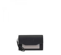 TOUS Mujer Clutch Audree Saffiano Negro-GRIS Bolso