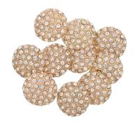 TOVINANNA 10 Stück Teiliges Goldene Nähknöpfe mit Strass für Mäntel und Pullover Elegante Ersatzknöpfe für Damenmäntel Modische und Langlebige Verzierungen als Hochwertige Nähzubehör