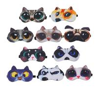 TOVINANNA 2 Sätze Teiliges Schlafmasken Für Erwachsene Und Niedliche Tier Designs Leichte Und Atmungsaktive Augenmaske Für Hause Und Reisen Hautfreundlich Und Bequem 10 Stück * 2