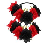 TOVINANNA 2stücke Elastischer Rosenhaarreif für Damen Blumenkranz für Hochzeiten Haarband aus Robusten Materialien Geeignet für Partys Fotoshootings und Kostüme Leicht und Flexibel
