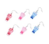 TOVINANNA 3 Paare Acryl Eiscreme Ohrhänger Damen Modische Baumelnde Anhänger Ohrringe Kreativer Schmuck für Alltag und Festliche Anlässe Allergiefrei und Langlebig