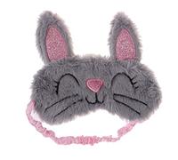 TOVINANNA Augenschutz Schlafmaske Plüsch Kaninchen Motiv Weiche Augenmaske Verstellbares Band für Flugreisen und Erholung