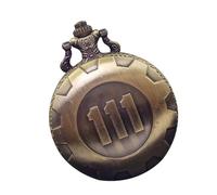 TOVINANNA Bronzefarbene Quarz Taschenuhr mit Kette Im Retro Stil Große Uhr mit Deckel Modische Halskette für Damen und Geschenkidee für Alltag und Feier