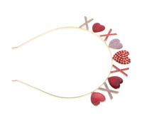 TOVINANNA Valentinstag Stirnband Damen Rotes Herz Haarreif Strass Glitzernd Komfortabel Party Kopfschmuck Für Feiern Und Romantische Anlässe