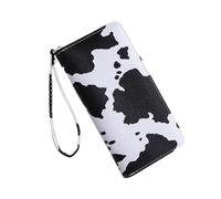 TOWARDSNAN Versatile Cow Print Clutch Purse PU Leather Wallet Suitable for Daily Use Travel and Parties Suitable for Cash