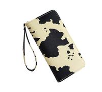 TOWARDSNAN Versatile Cow Print Clutch Purse PU Leather Wallet Suitable for Daily Use Travel and Parties Suitable for Cash