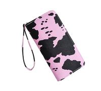TOWARDSNAN Versatile Cow Print Clutch Purse PU Leather Wallet Suitable for Daily Use Travel and Parties Suitable for Cash