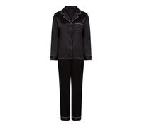 Towel City Damen Satin-Pyjama Lang - Schwarz | XL/2XL