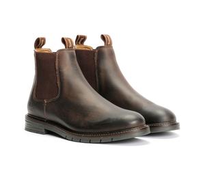 Tower London Hafen Leder Herren Dunkelbraune Chelsea-Stiefel EU 40,5 / UK 7