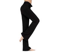 TownCat Trainingshose für Damen, Yoga-Hose, legere Yoga-Hose mit Kordelzug für Yoga und Jogger Schwarz XXXL