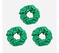 townssilk Silk Skinnie Hair Bobbles 100% Pure Mulberry Silk 22 Momme Hair Friendly Luxury Elastic 3 Hair Bobbles Colour 3pc green